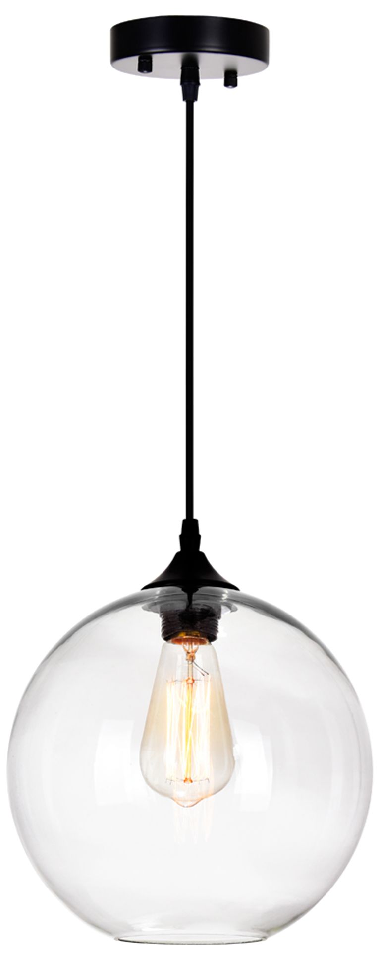 Glass 1 Light 10in Clear Down Mini Pendant