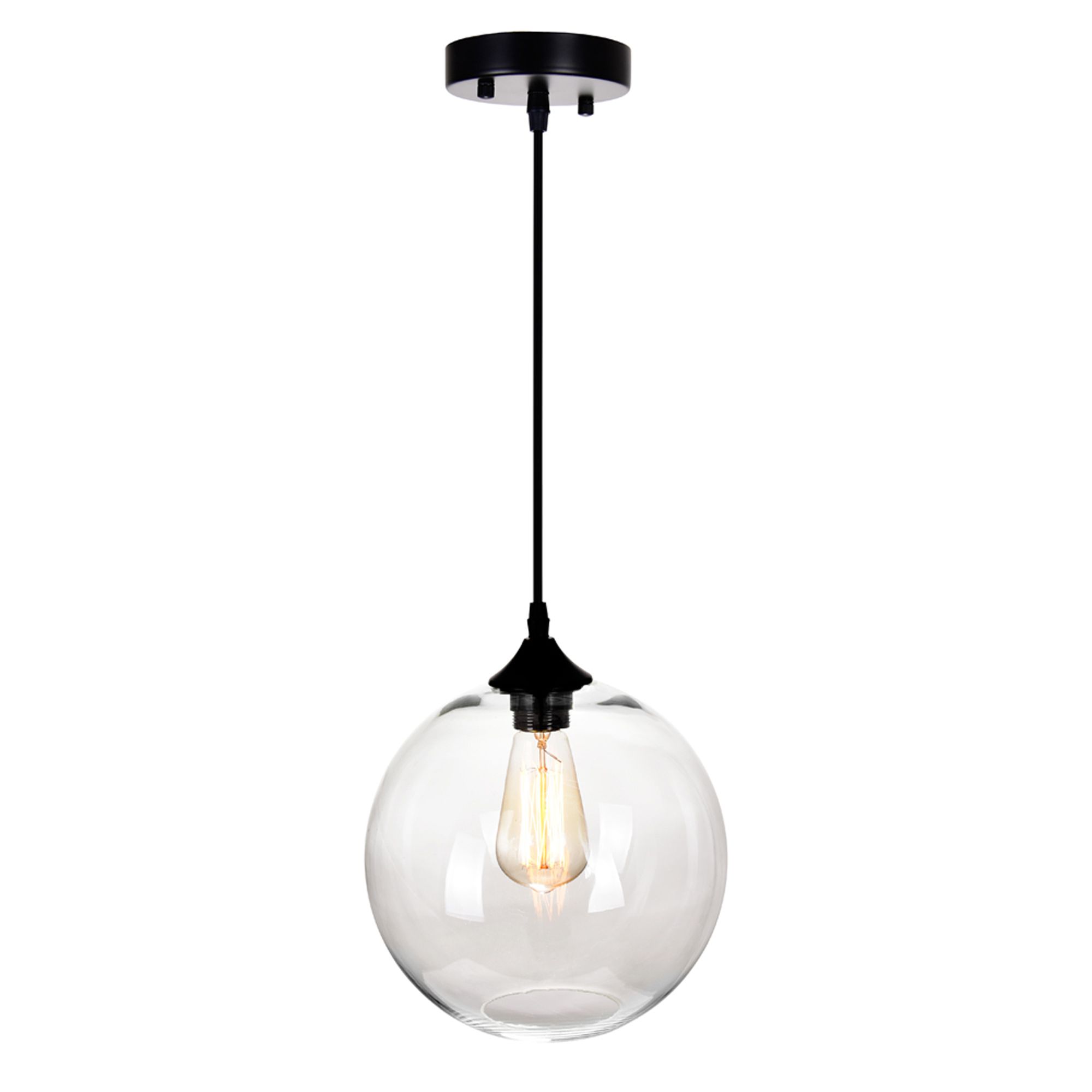 Image 3 Glass 1 Light 10in Clear Down Mini Pendant more views