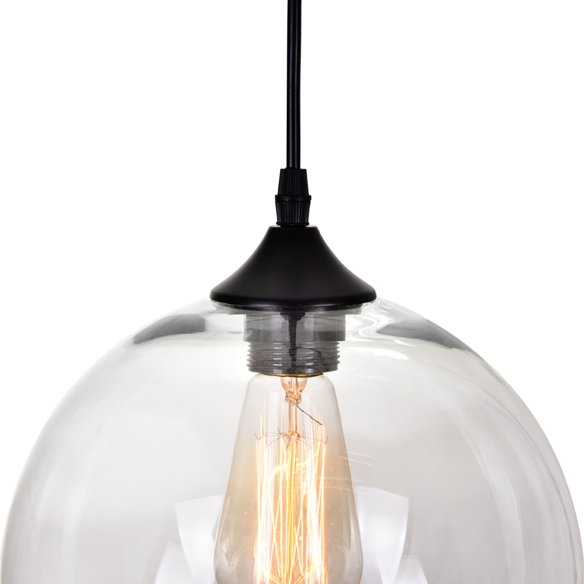 Image 4 Glass 1 Light 10in Clear Down Mini Pendant more views