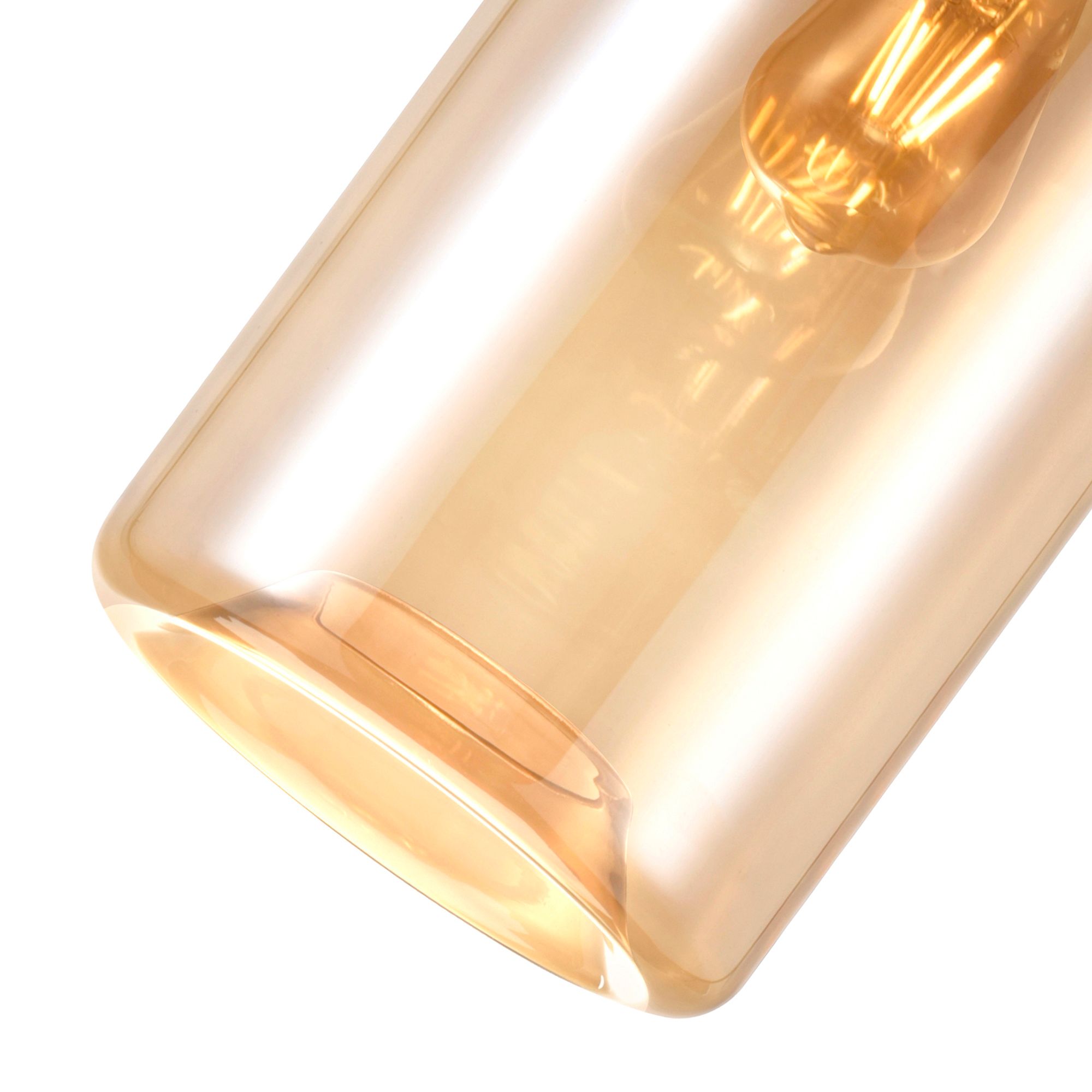Image 4 Glass 1 Light 7in Cognac Down Mini Pendant more views