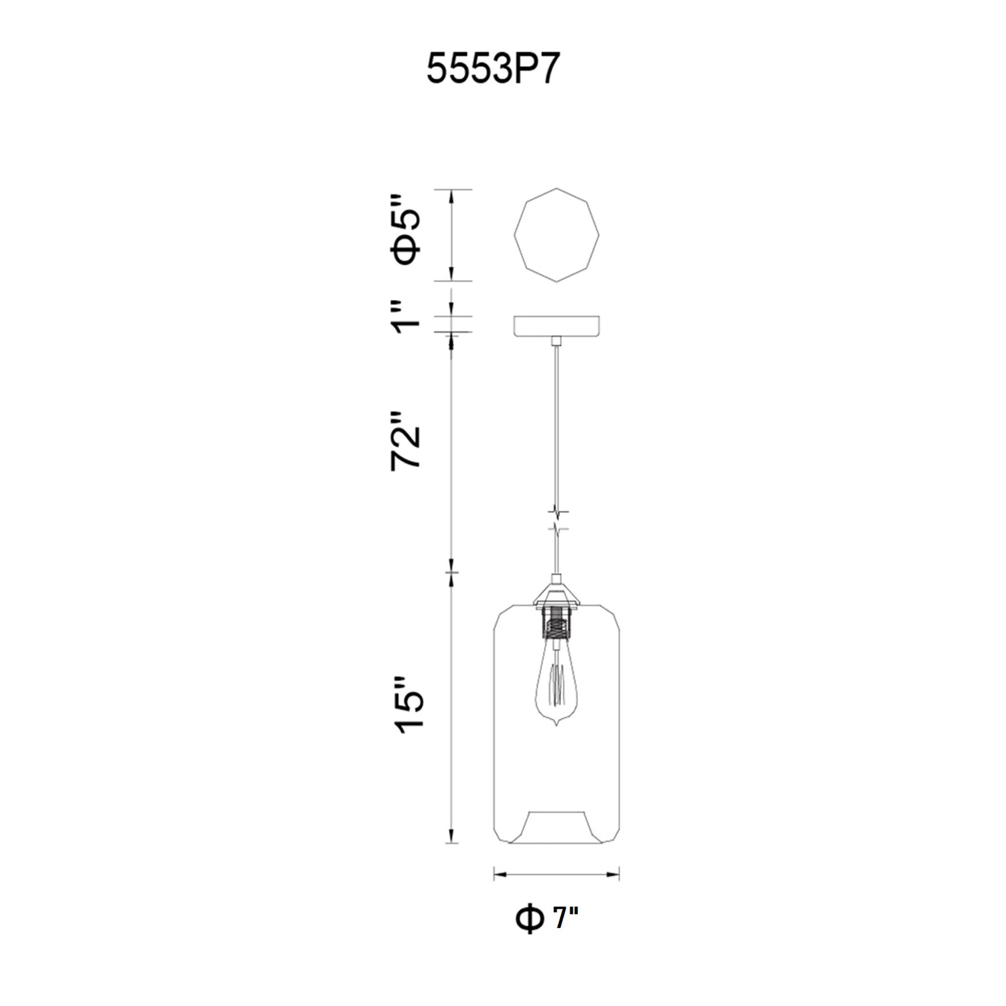 Image 6 Glass 1 Light 7in Smoke Down Mini Pendant more views
