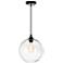 Glass 1 Light Down Mini Pendant With Clear Finish