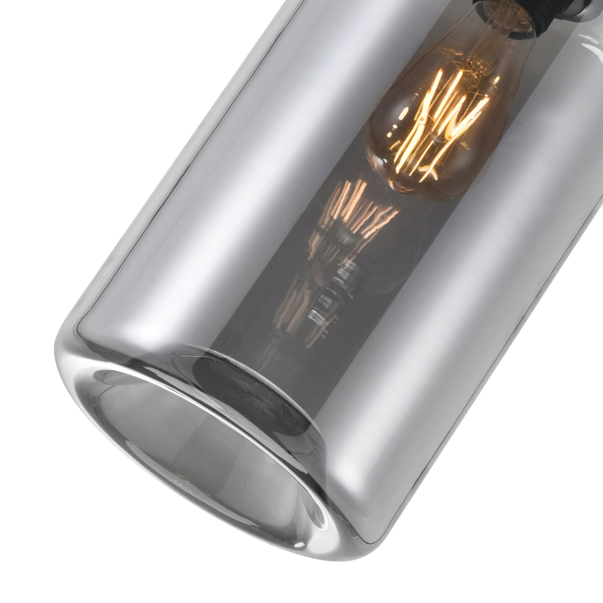 Image 4 Glass 1 Light Down Mini Pendant With Smoke Finish more views