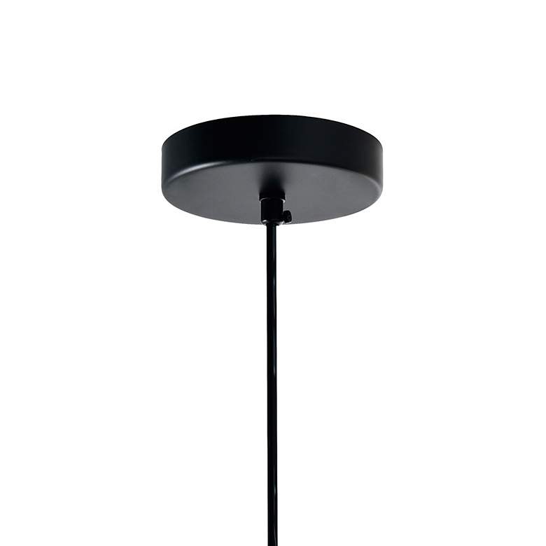 Image 5 Glass 10" Wide Black Mini Pendant with Smoke Glass more views
