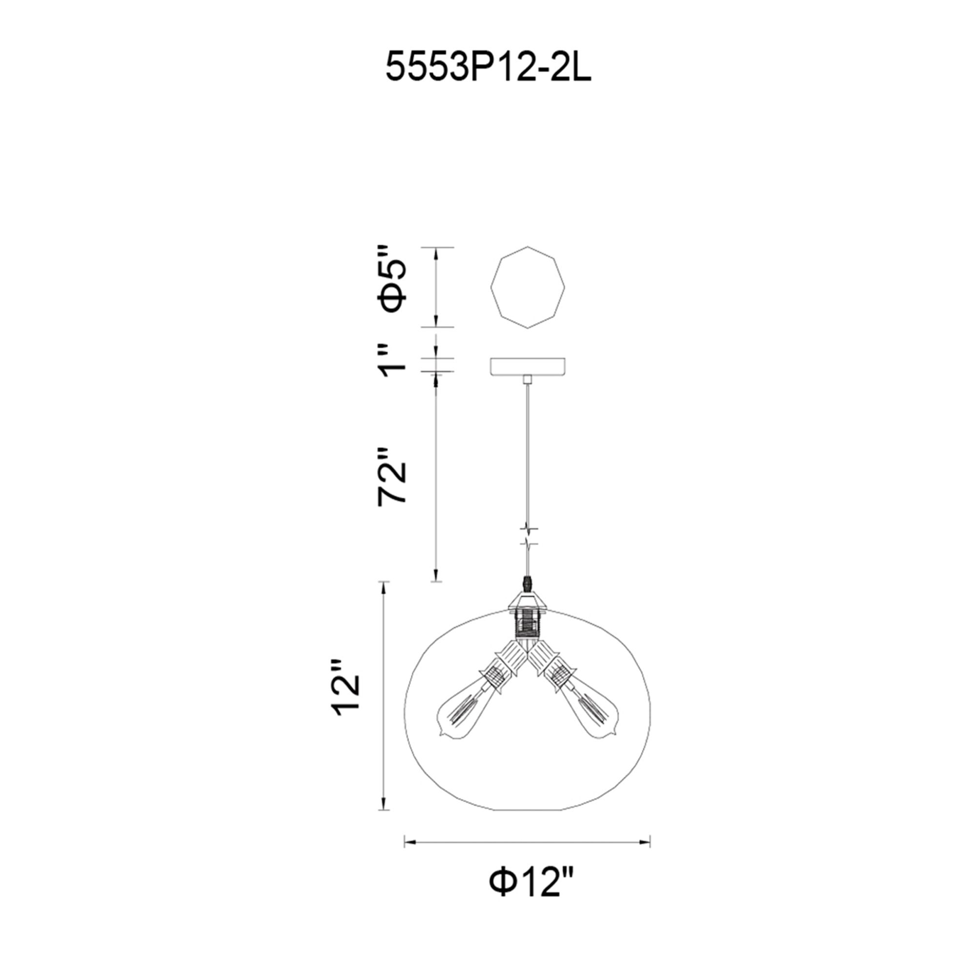 Image 6 Glass 2 Light 12in Smoke Down Mini Pendant more views