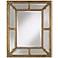 Glass and Gold Border Small 35" High Wall Mirror