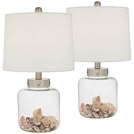 Image2 of Glass Canister Small Fillable Accent Lamps Set of 2