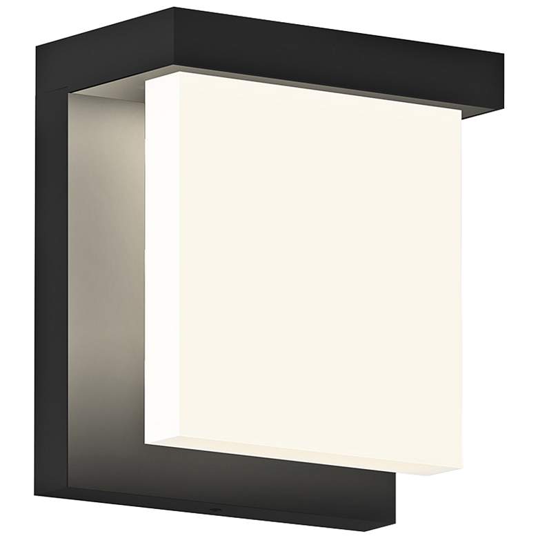 Image 1 Glass Glow 5 3/4 inch High Satin Black LED Outdoor Wall Light