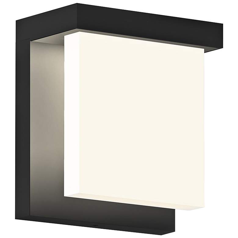 Image 1 Glass Glow 5 3/4" High Satin Black LED Outdoor Wall Light