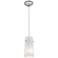 Glass'n Glass Cylinder - E26 LED Cord Pendant - Steel Finish, Clear Opa