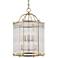 Glass No.1 17 1/2" Wide Aged Brass and Crystal Pendant Light
