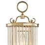 Glass No.1 19" High Aged Brass and Crystal Wall Sconce