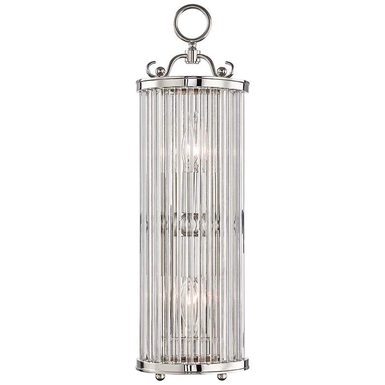 Image 2 Glass No.1 19 inch High Polished Nickel and Crystal Wall Sconce