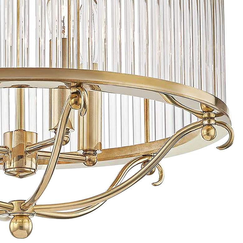 Image 3 Glass No.1 19" Wide Aged Brass Crystal Rods Ceiling Light more views