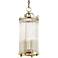 Glass No.1 8 3/4" Wide Aged Brass and Crystal Mini Pendant