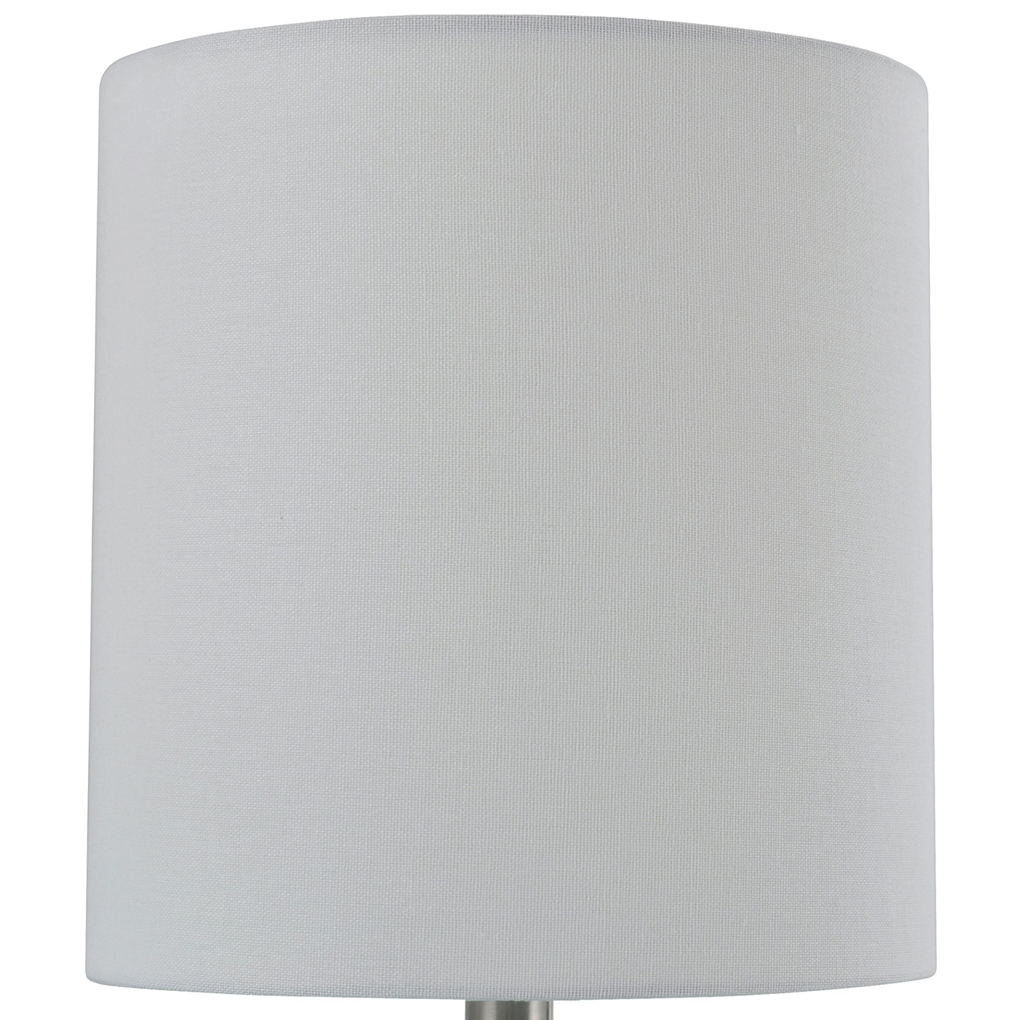 Image 5 Glass Table Lamp - Cerulean Finish - White Hardback Fabric Shade more views