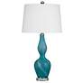 Glazed 29" Contemporary Styled Green Table Lamp