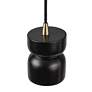 5_Glazed 3 1/2"W Aged Brass and Black Ceramic LED Mini Pendant more views