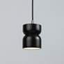 6_Glazed 3 1/2"W Aged Brass and Black Ceramic LED Mini Pendant more views