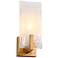 Gleam 5" Wide Gold 1-Light Rectangular Glass Wall Sconce