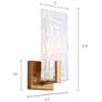 2_Gleam 5" Wide Gold 1-Light Rectangular Glass Wall Sconce more views