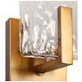 4_Gleam 5" Wide Gold 1-Light Rectangular Glass Wall Sconce more views