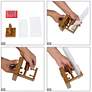 6_Gleam 5" Wide Gold 1-Light Rectangular Glass Wall Sconce more views