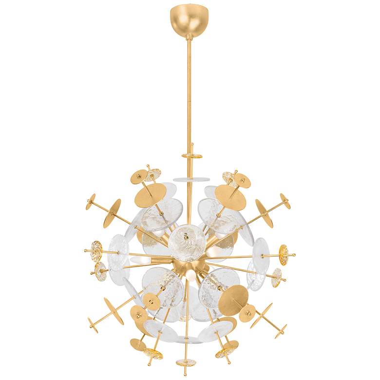 Image 1 Gleason 28 1/2"W Vintage Gold 9-Light Sputnik Chandelier