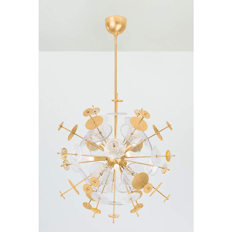Image 3 Gleason 28 1/2"W Vintage Gold 9-Light Sputnik Chandelier more views