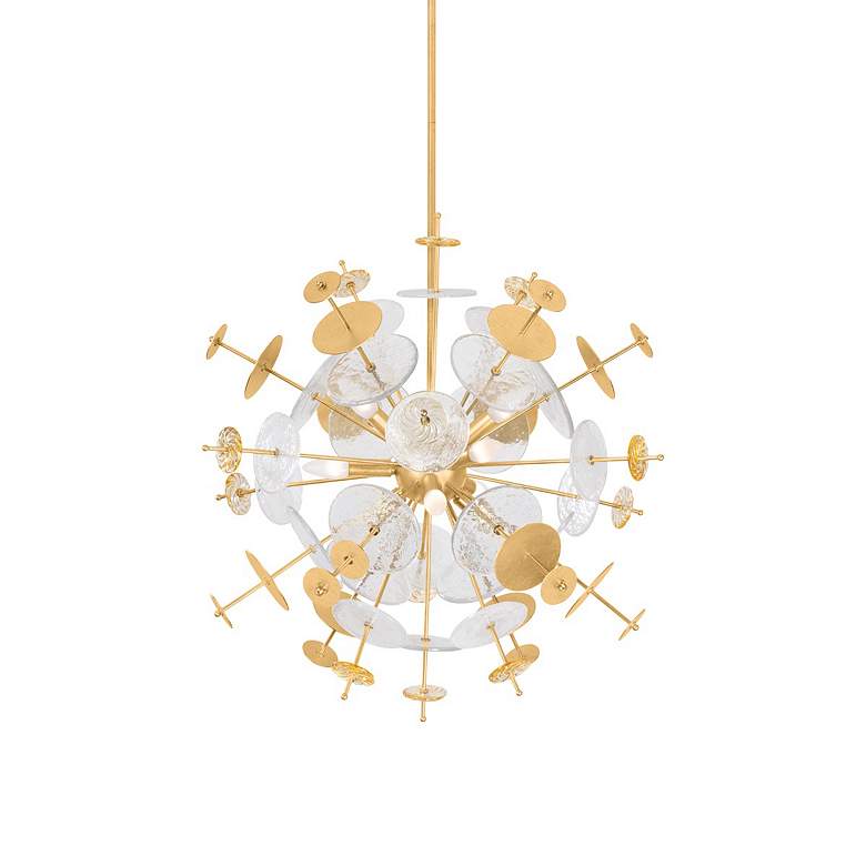 Image 4 Gleason 28 1/2"W Vintage Gold 9-Light Sputnik Chandelier more views