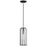 Glenbrook 1 Light Black Pendant with Brushed Nickel Accents