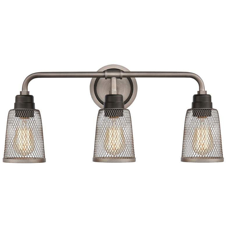 Image 1 Glencoe 23" Wide 3-Light Vanity Light - Weathered Zinc