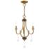 Glendale 3 Light Antique Brass Mini Chandelier