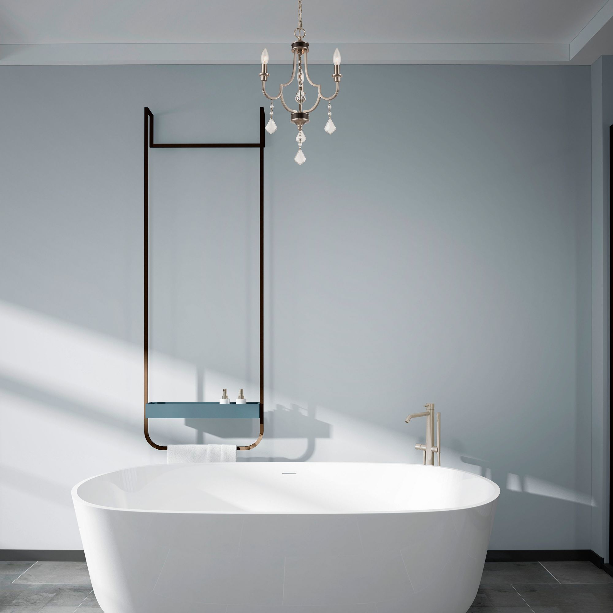 Glendale 3 Light Brushed Nickel Mini Chandelier