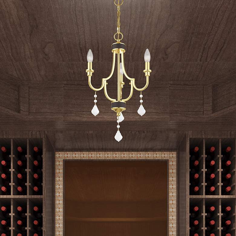 Image 1 Glendale 3 Light Polished Brass Mini Chandelier