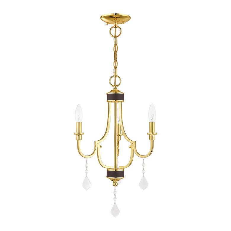 Image 4 Glendale 3 Light Polished Brass Mini Chandelier more views
