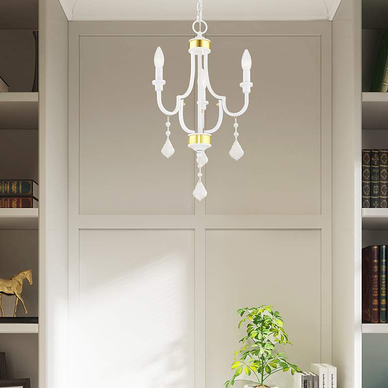 Image 1 Glendale 3 Light White Mini Chandelier