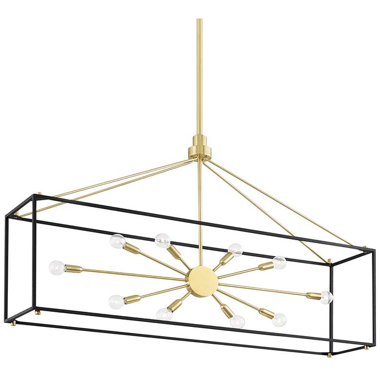 Image 2 Glendale 48" Wide Aged Brass 10-Light Island Chandelier