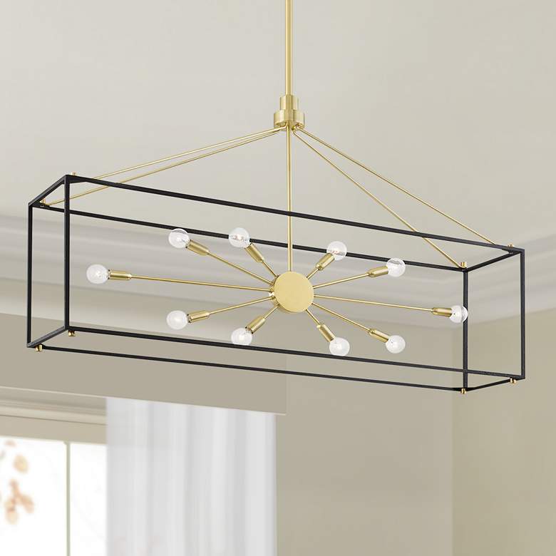 Image 1 Glendale 48" Wide Aged Brass 10-Light Island Chandelier