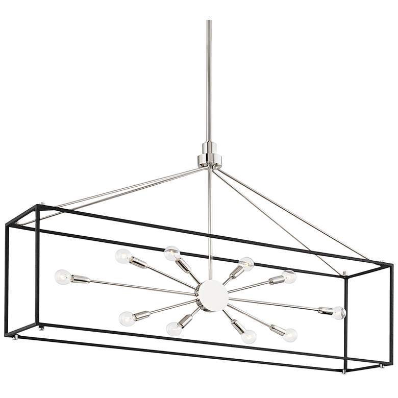 Image 2 Glendale 48" Wide Polished Nickel 10-Light Island Chandelier
