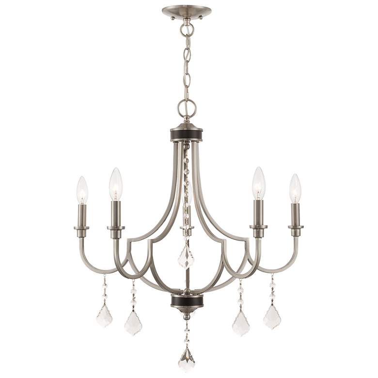 Image 1 Glendale 5 Light Brushed Nickel Chandelier