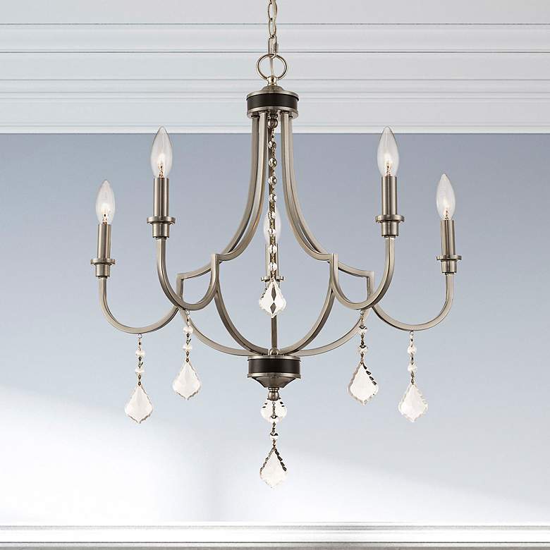 Image 1 Glendale 5 Light Brushed Nickel Chandelier
