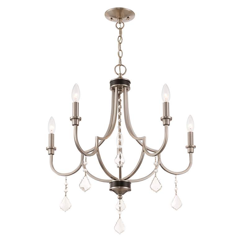 Image 6 Glendale 5 Light Brushed Nickel Chandelier more views
