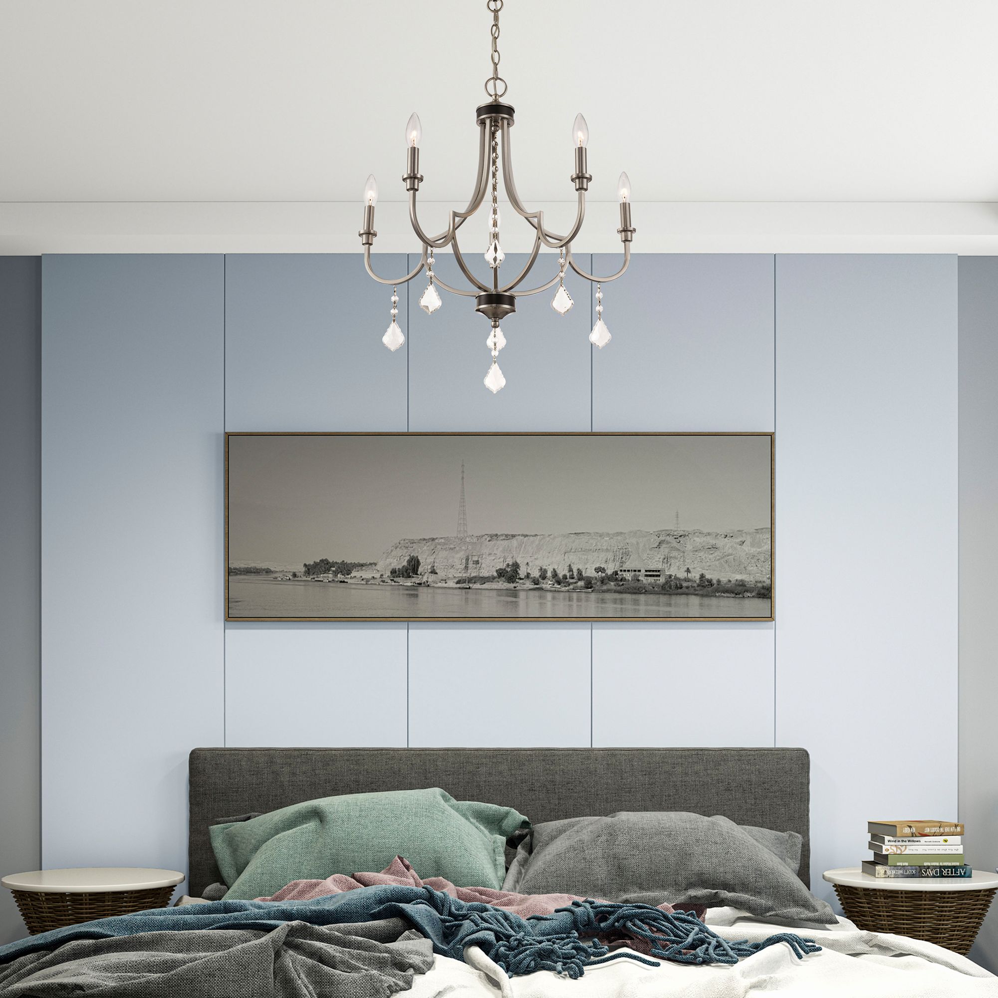 Glendale 5 Light Brushed Nickel Chandelier