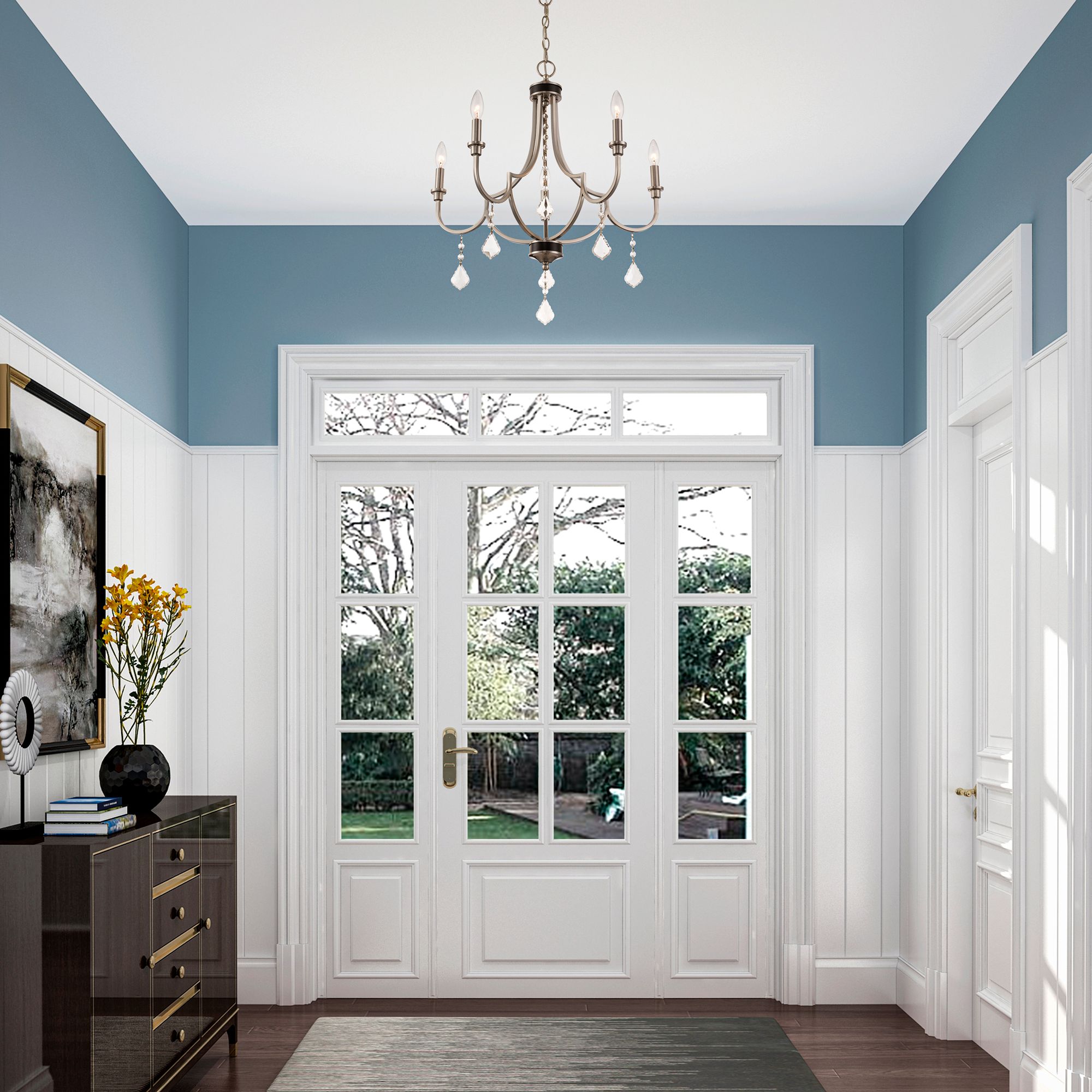 Glendale 5 Light Brushed Nickel Chandelier