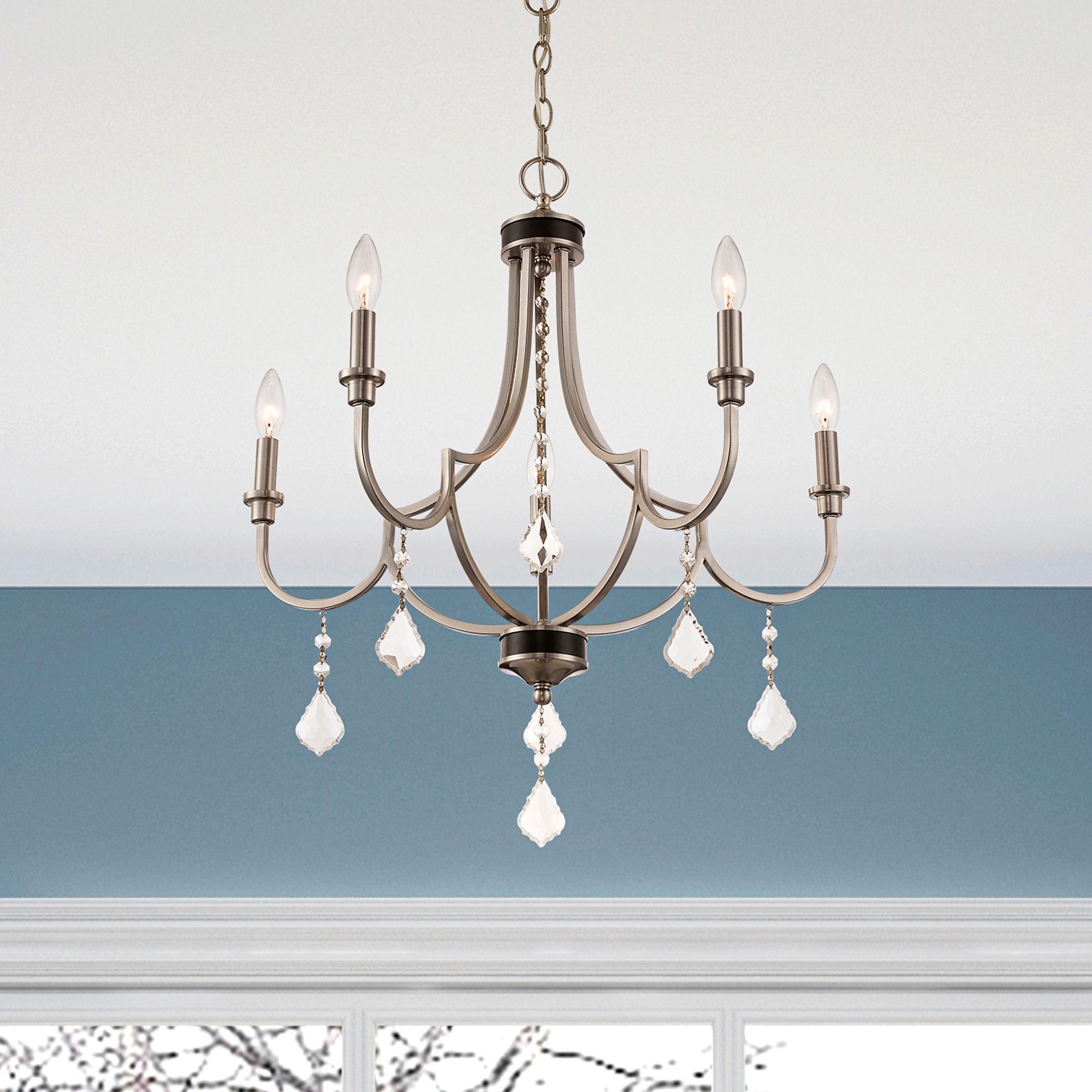 Glendale 5 Light Brushed Nickel Chandelier