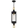 4_Glendale Outdoor Hanging Lantern in Matte Black and Weathered Brushed Brass more views