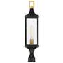 4_Glendale Outdoor Post Lantern in Matte Black and Weathered Brushed Brass more views