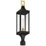 5_Glendale Outdoor Post Lantern in Matte Black and Weathered Brushed Brass more views
