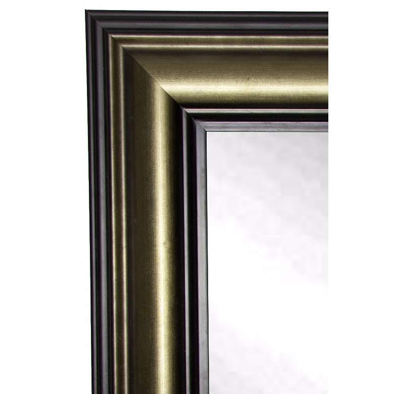 Image 2 Glendford Bronze Antiqued 36 inch x 42 inch Stepped Wall Mirror more views